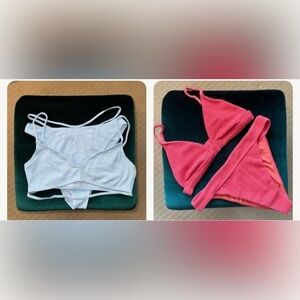 SALE Lot Pacsun Swim Bikinis Small Pink Blue Medium